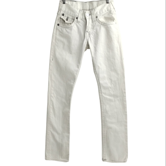 True religion Y2K Low Rise Straight White Jeans - Picture 1 of 13